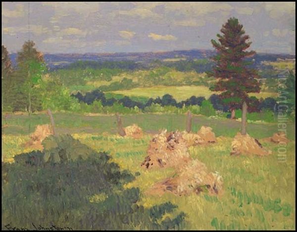 Harvest From The Mountain Road, Midland, Ontario Oil Painting by Francis Hans Johnston