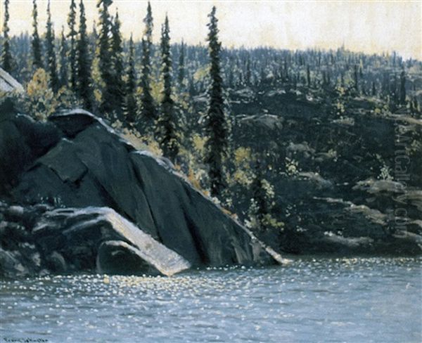 Mcalpine Channel, July Morning, Great Bear Lake Oil Painting by Francis Hans Johnston