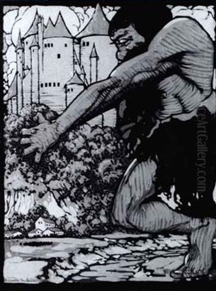 The Giant Steals The Castle Care Oil Painting by Francis Hans Johnston