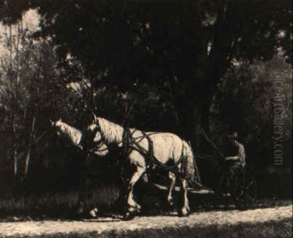 Country Life Oil Painting by Francis Hans Johnston