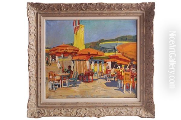 Aix-les-bains Oil Painting by Lucien Hector Jonas