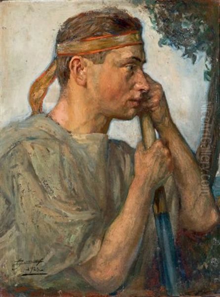 Berger Oil Painting by Lucien Hector Jonas