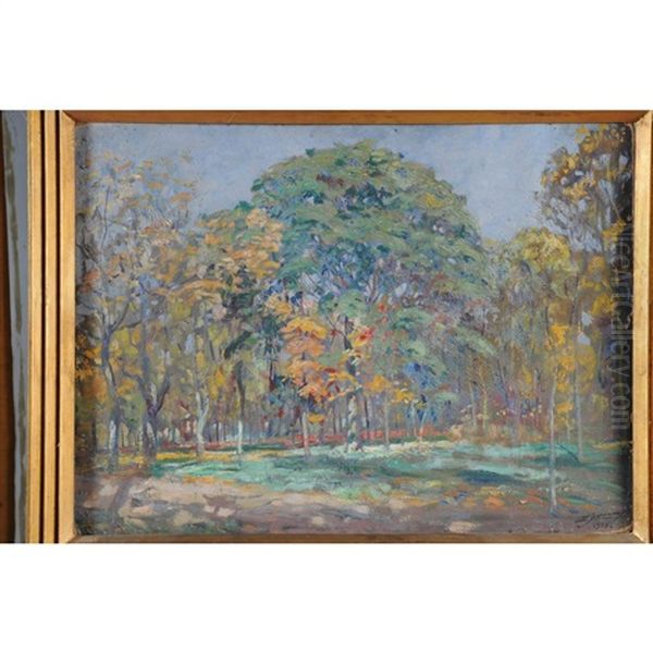 Foret En Automne Oil Painting by Lucien Hector Jonas