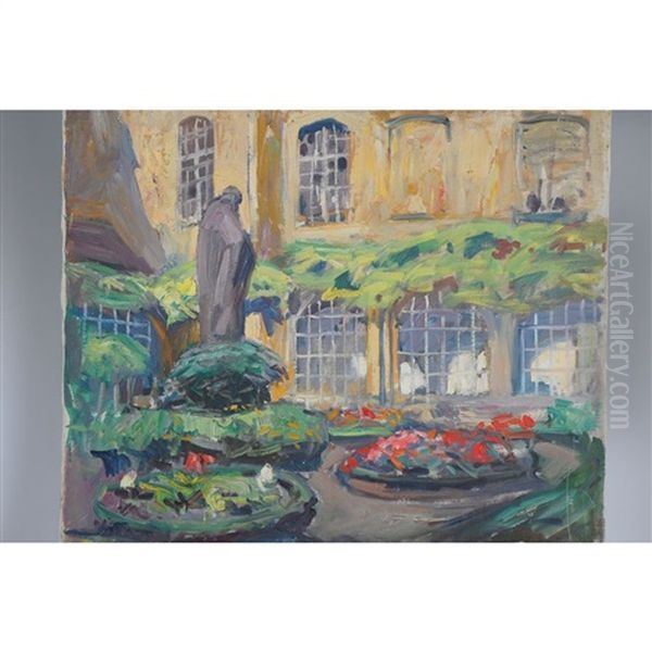 Audenarde, Le Cloitre Saint Vincent Oil Painting by Lucien Hector Jonas