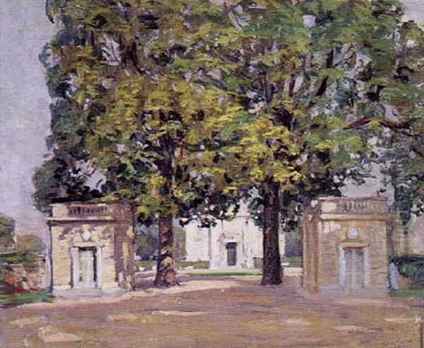 Le Parc De Bagatelle Oil Painting by Lucien Hector Jonas