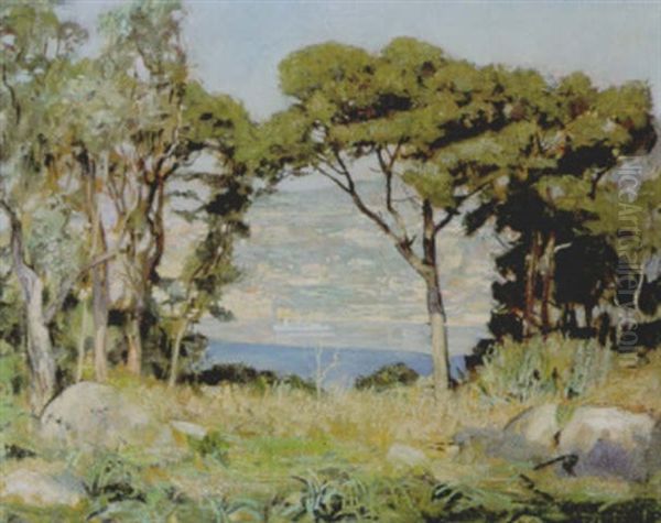 Saint Jean Cap Ferrat Oil Painting by Lucien Hector Jonas