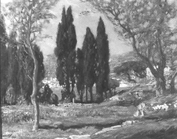 Le Bois Sacre Oil Painting by Lucien Hector Jonas