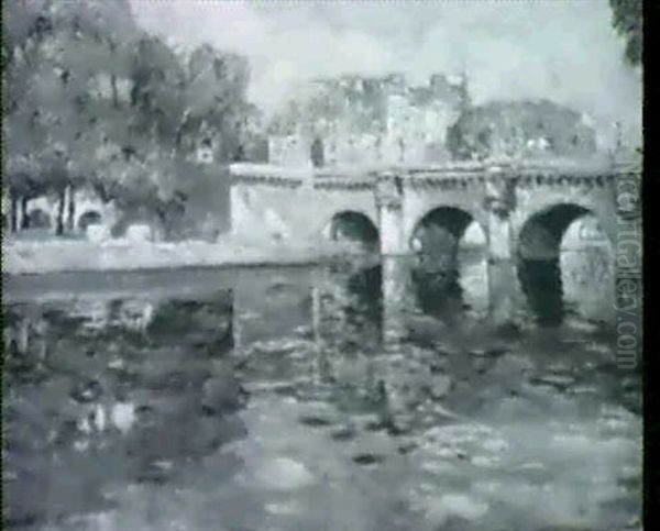 Les Quais Oil Painting by Lucien Hector Jonas