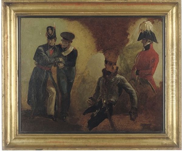 Waterloo (study) Oil Painting by George Jones