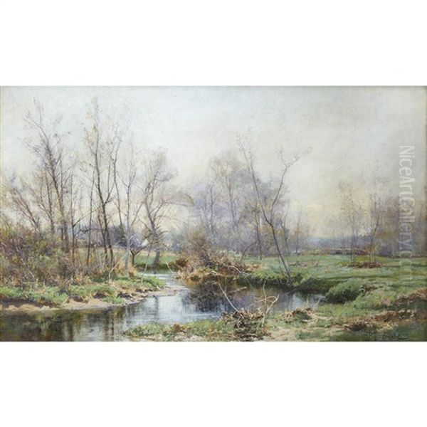 Along The Stream Oil Painting by Hugh Bolton Jones