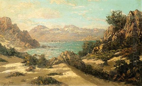 A View Of The Coast, Cape Oil Painting by Tinus de Jongh
