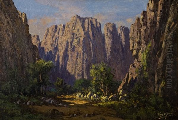 Sunlight Breaking Through Oil Painting by Tinus de Jongh