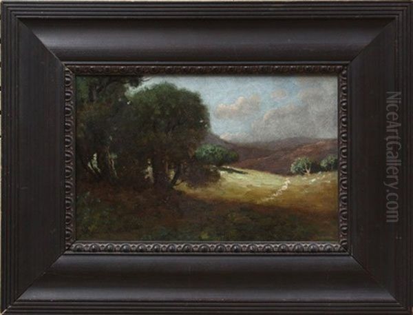 Hillside Landscape Oil Painting by Carl Henrik Jonnevold