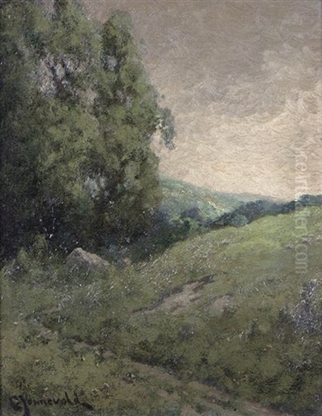 Landscape In San Mateo Co. California Oil Painting by Carl Henrik Jonnevold