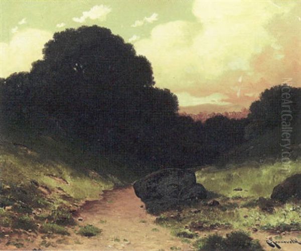 Path Through The Woods Oil Painting by Carl Henrik Jonnevold