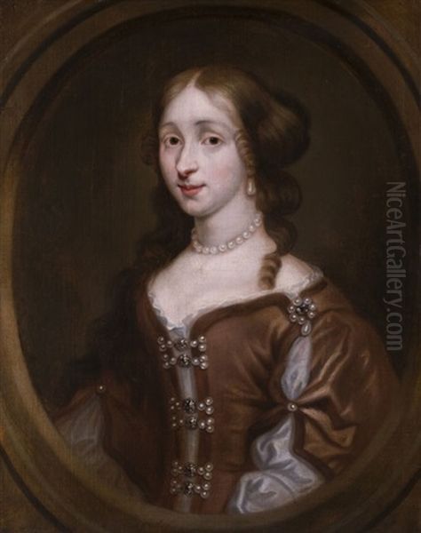 Bildnis Einer Hofischen Dame Oil Painting by Cornelis Jonson Van Ceulen