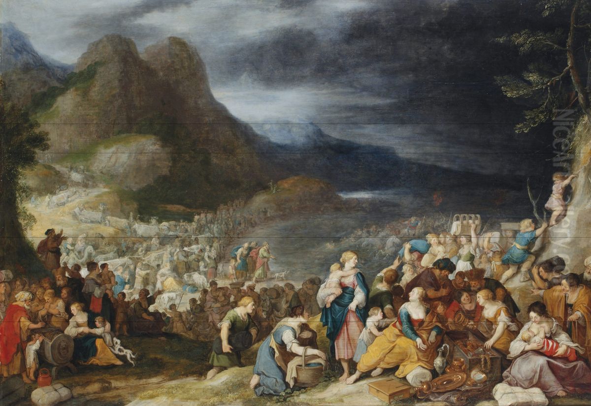 The Crossing Of The Red Sea Oil Painting by Hans Jordaens III