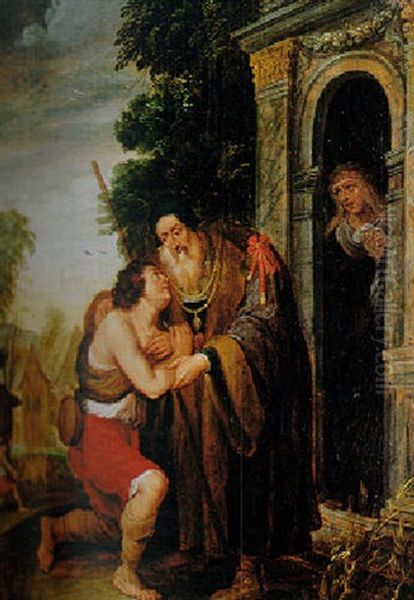 The Return Of The Prodigal Son Oil Painting by Hans Jordaens III