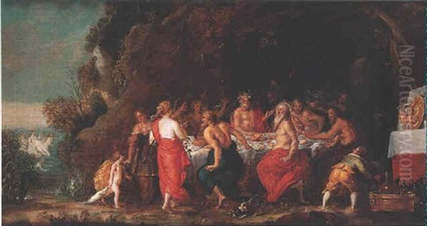 Le Banquet De Neptune Oil Painting by Hans Jordaens III