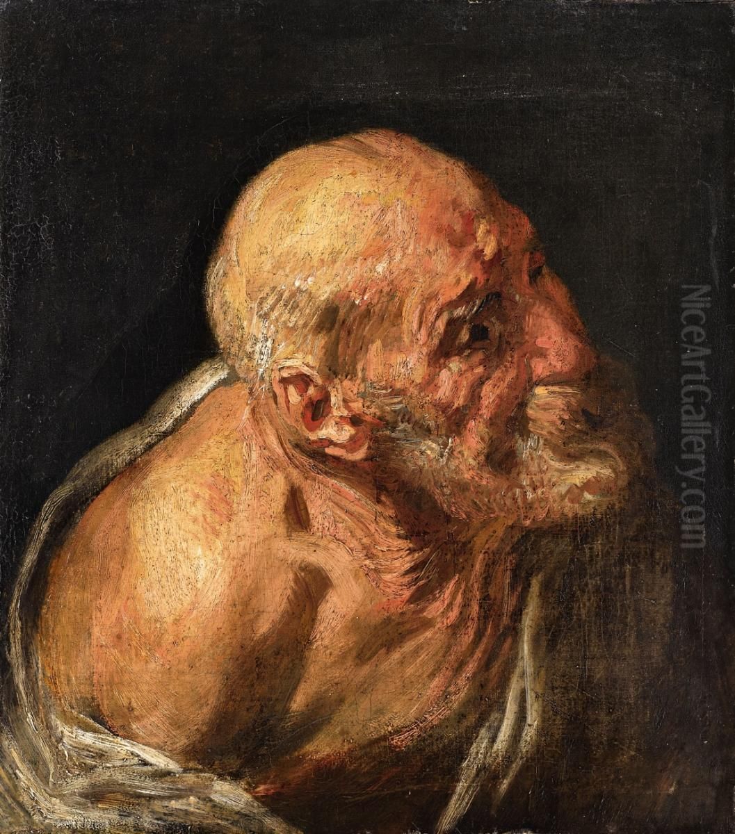Study Of An Old Man Oil Painting by Jacob Jordaens