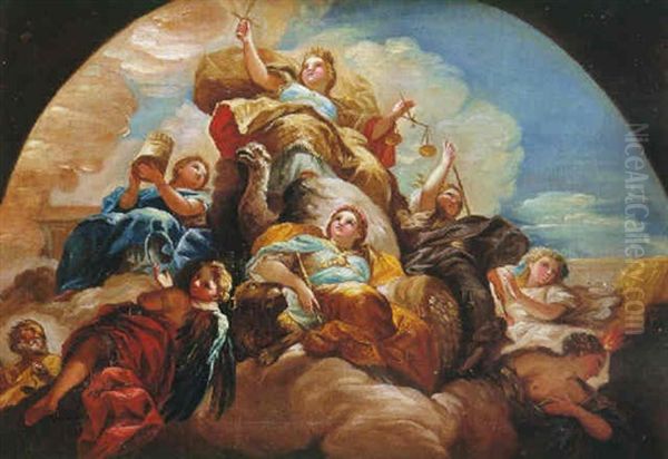 Alegoria De Espana Oil Painting by Lucas Jordan