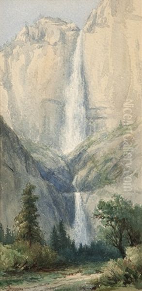 Nevada Falls, Yosemite Oil Painting by Christian A. Jorgensen