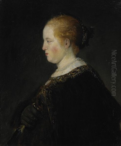 Lisbeth, Rembrandts Syster Oil Painting by Ernst Josephson