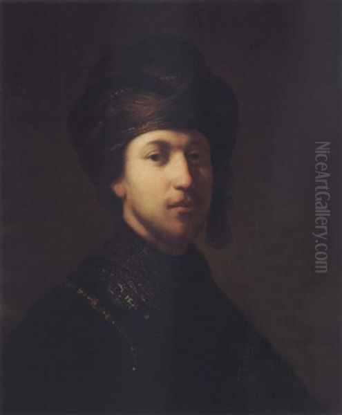 A Young Man Wearing A Turban Oil Painting by Isaac De Joudreville