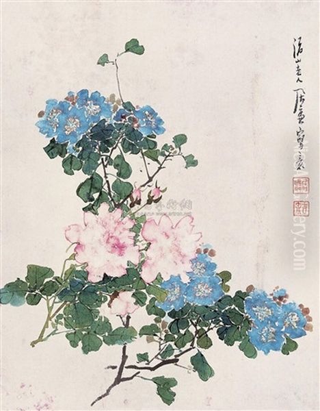 Flowers Oil Painting by Ju Lian