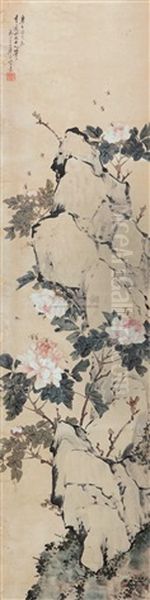 Peony Oil Painting by Ju Lian