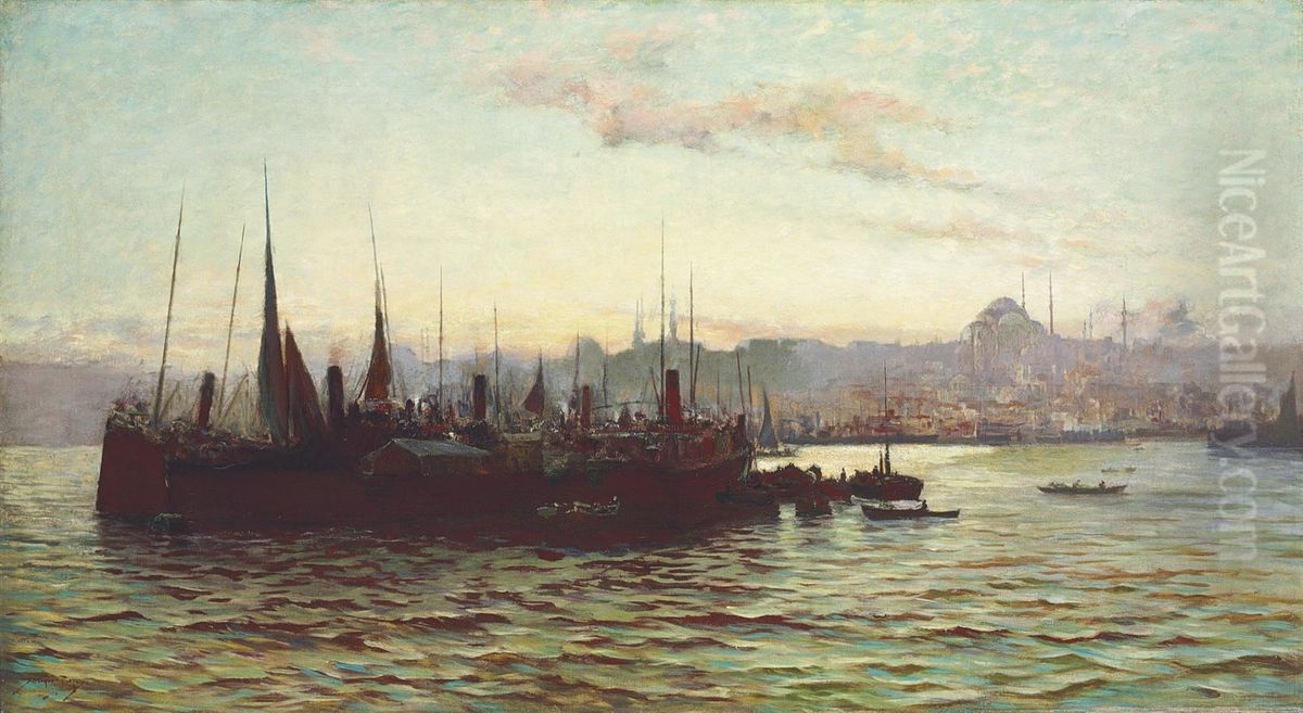 Constantinople Oil Painting by Frederick Davenport Bates