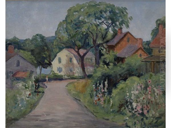 Country Lane Oil Painting by Alice Judson