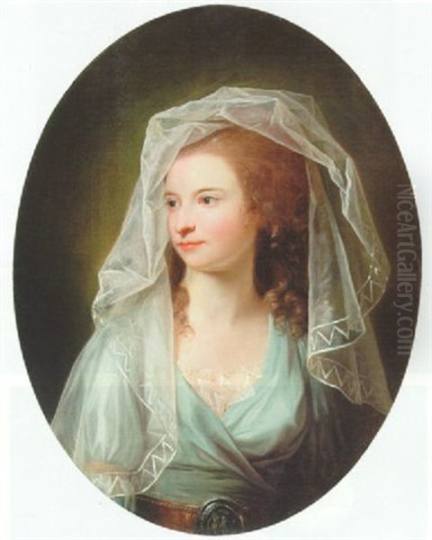 Portraet Af Maria Helena Kortright Fodt Hendrickson Oil Painting by Jens Juel
