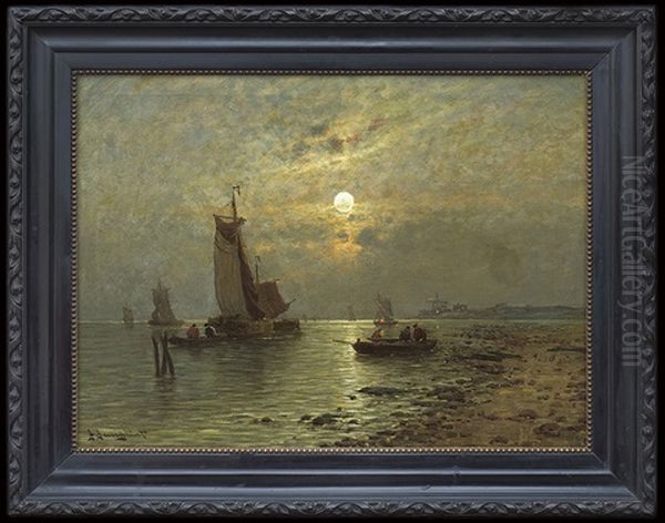 Nocturne Oil Painting by Johann II Jungblut