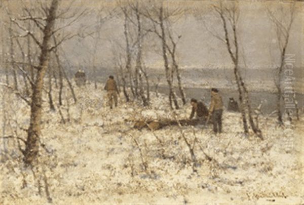 Winterlandschaft Oil Painting by Johann II Jungblut