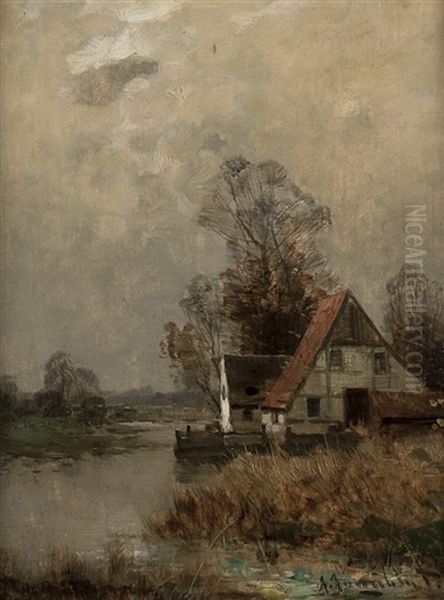 Kate Am Wasser Oil Painting by Johann II Jungblut