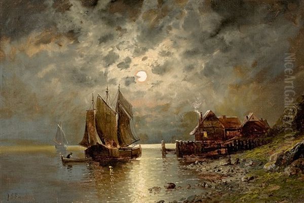 Abend Am Meer Oil Painting by Johann II Jungblut
