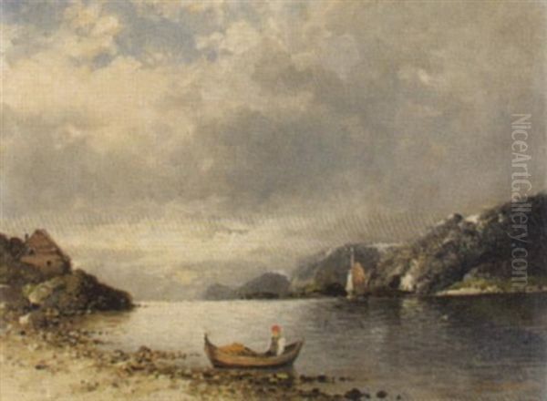 Fjordlandschaft Oil Painting by Johann II Jungblut