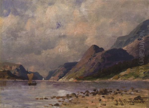Norwegische Landschaft Oil Painting by Johann II Jungblut