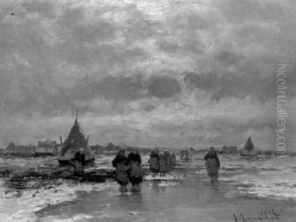 Am Meer Oil Painting by Johann II Jungblut