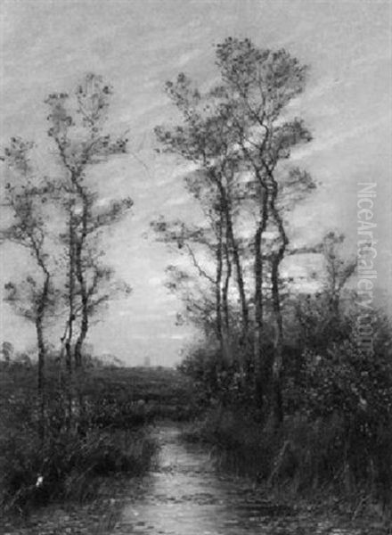 Altwasser Im Herbst Am Niederrhein Oil Painting by Johann II Jungblut