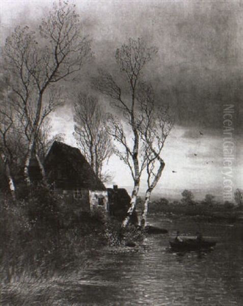 Herbsttag Am Niederrhein Oil Painting by Johann II Jungblut