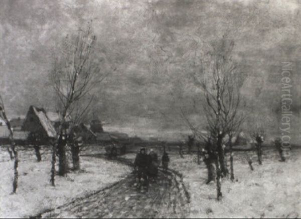 Winterlandschaft Oil Painting by Johann II Jungblut