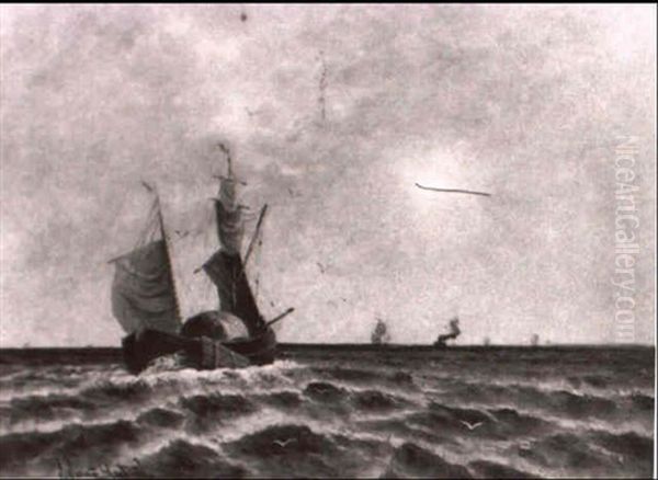 Marine Oil Painting by Johann II Jungblut