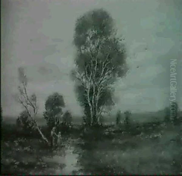 Landschaft In Der Abenddammerung Oil Painting by Johann II Jungblut