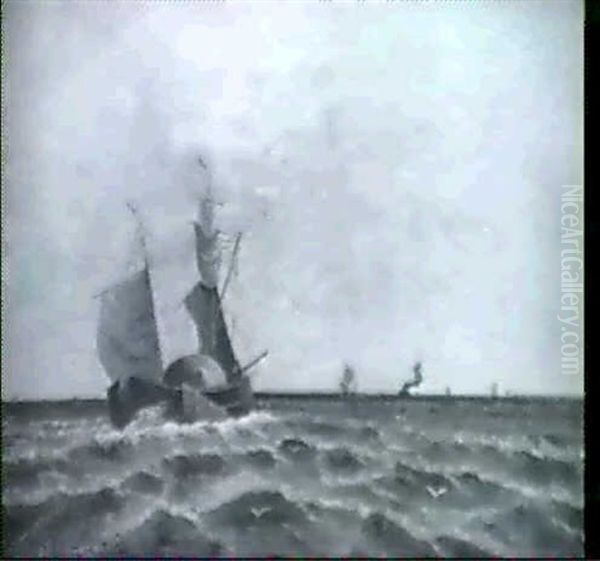 Marine Oil Painting by Johann II Jungblut