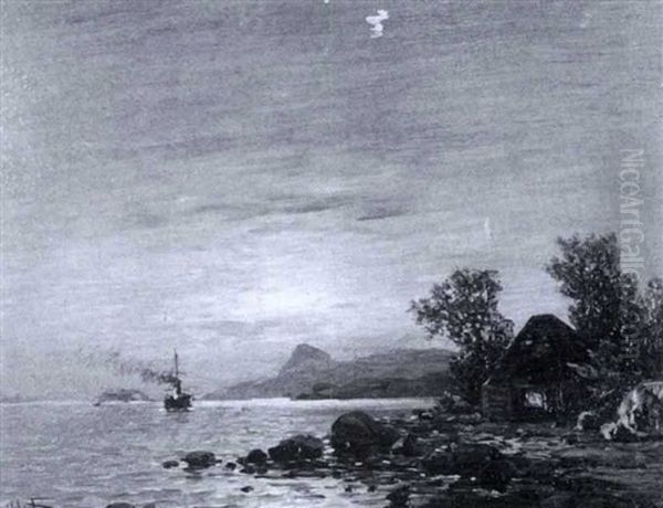 Kustenlandschaft Bei Mondschein Oil Painting by Johann II Jungblut