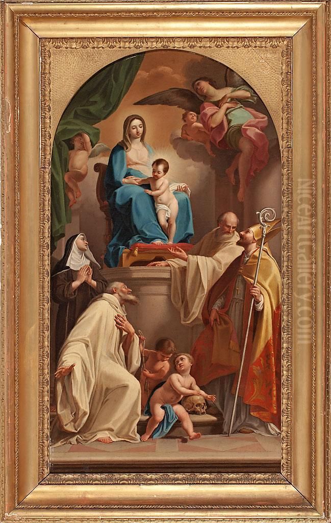 Sacra Conversazione Oil Painting by Pompeo Gerolamo Batoni