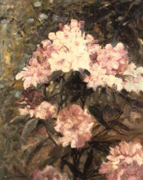 Rhododendrons Oil Painting by Nico Jungmann