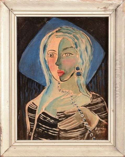 Femme Au Collier Oil Painting by Bela Kadar